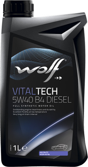 Олива моторна WOLF VitalTech 5W-40 B4 Diesel 1 л (8333903)